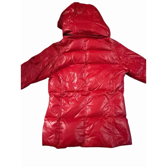 Sam. S13 Freestyle Down Nylon Puffer Jacket Candy Red Size S Festive Winter Coat - Picture 10 of 16